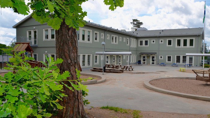 Lekgården på Skogsbackens förskola i Strängnäs