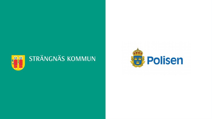 Polisens och Strängnäs kommuns logga